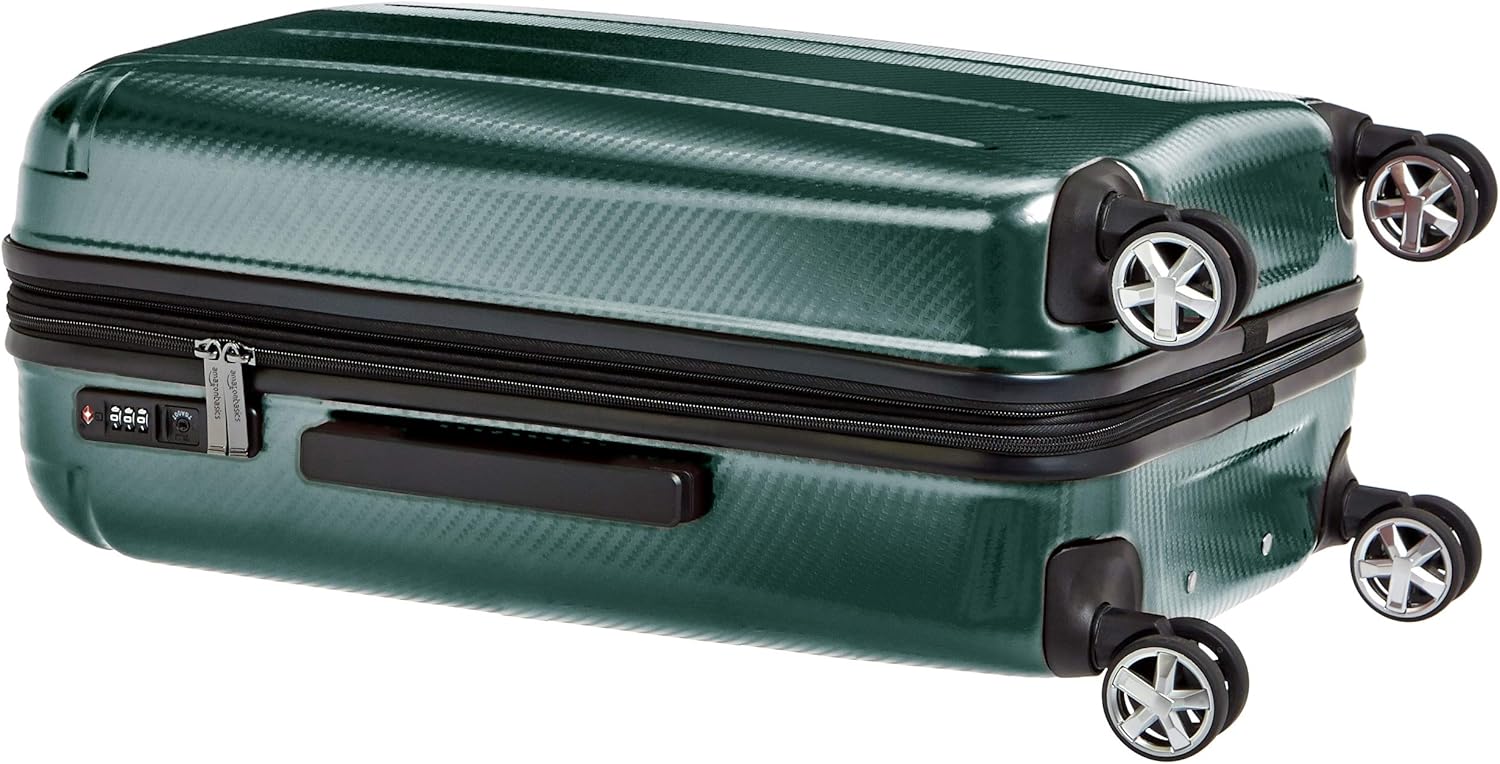 Amazon Basics Oxford Hardside Spinner Luggage 68 cm, Green BigaMart