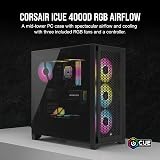 Corsair 4000D RGB AIRFLOW Mid-Tower Case w/ 3x AF120 RGB ELITE Fans & Node PRO view 2