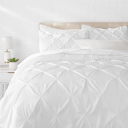 Amazon Com Amazonbasics Pinch Pleat Comforter Bedding Set Full