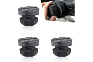 leediga 3 Pack Car Tire Shine Applicator, Soft Reusable Vehicle Detail Cleaning Sponge, Universal Durable Portable Large Automotive Foam Sponge Replacements for Truck SUV Car (Gray)