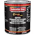 Custom Shop Premium Gray Self Etching Primer, 1 Quart - Ready to Spray Paint, Excellent Adhesion to Bare Metal, Steel, Aluminum, Fiberglass - Use on Automotive Car Parts, OEM Industrial Coating