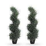 THE BLOOM TIMES 3ft Artificial Topiary Trees Set of