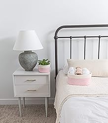OrganiHaus Set of 3 Pink Baskets for Organizing