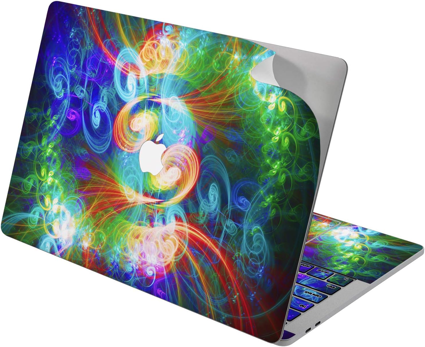 Cavka Vinyl Decal Skin for Apple MacBook Pro 13" 2019 15" 2018 Air 13" 2020 Retina 2015 Mac 11" Mac 12" Laptop Sticker Psychedelic Print Protective Art Design Trippy Glowing Cover Abstract Fractal