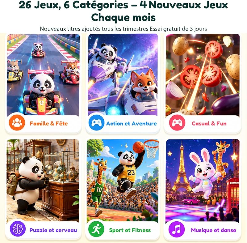 PlayPop 8 Console de Jeux à Détection de Mouvement pour Enfants