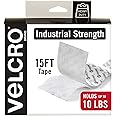 VELCRO Brand Industrial Strength Fasteners | Stick-On Adhesive | Professional Grade Heavy Duty Strength Holds up to 10 lbs on