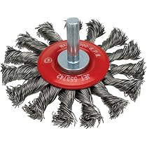 JET 553742-3 X 1/4' Shaft Mounted Knot Twisted Radial End Brush