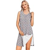 Deyeek Women's Post Shoulder Surgery Dress Tear Away Sleeveless Dress Side Full Open Chemo Port Adaptive Nightgown