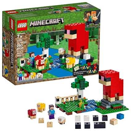 Amazoncom Lego Minecraft The Wool Farm 21153 Building Kit New