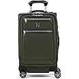 Travelpro Platinum Elite Softside Expandable Carry on Luggage, 8 Wheel Spinner Suitcase, USB Port, Suiter, Men and Women, Pilot Green, Carry On 21-Inch