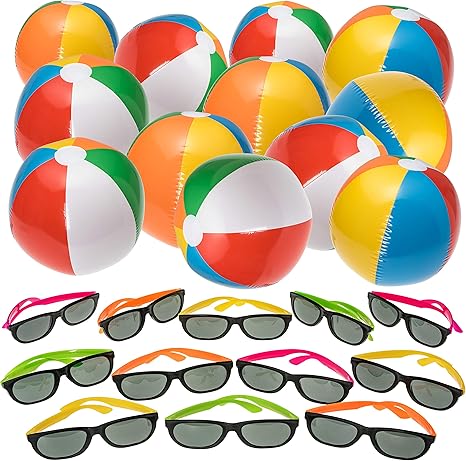 neon beach balls
