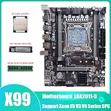 Lodokdre X99 Motherboard LGA2011-3 E5 2650 V3 CPU M.2 NVMe 128GB SSD DDR4 4GB view 2