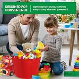 Neat. 42L Flexi Tubs Pack Red with Handles - Large Garden Buckets 3 Pack view 5