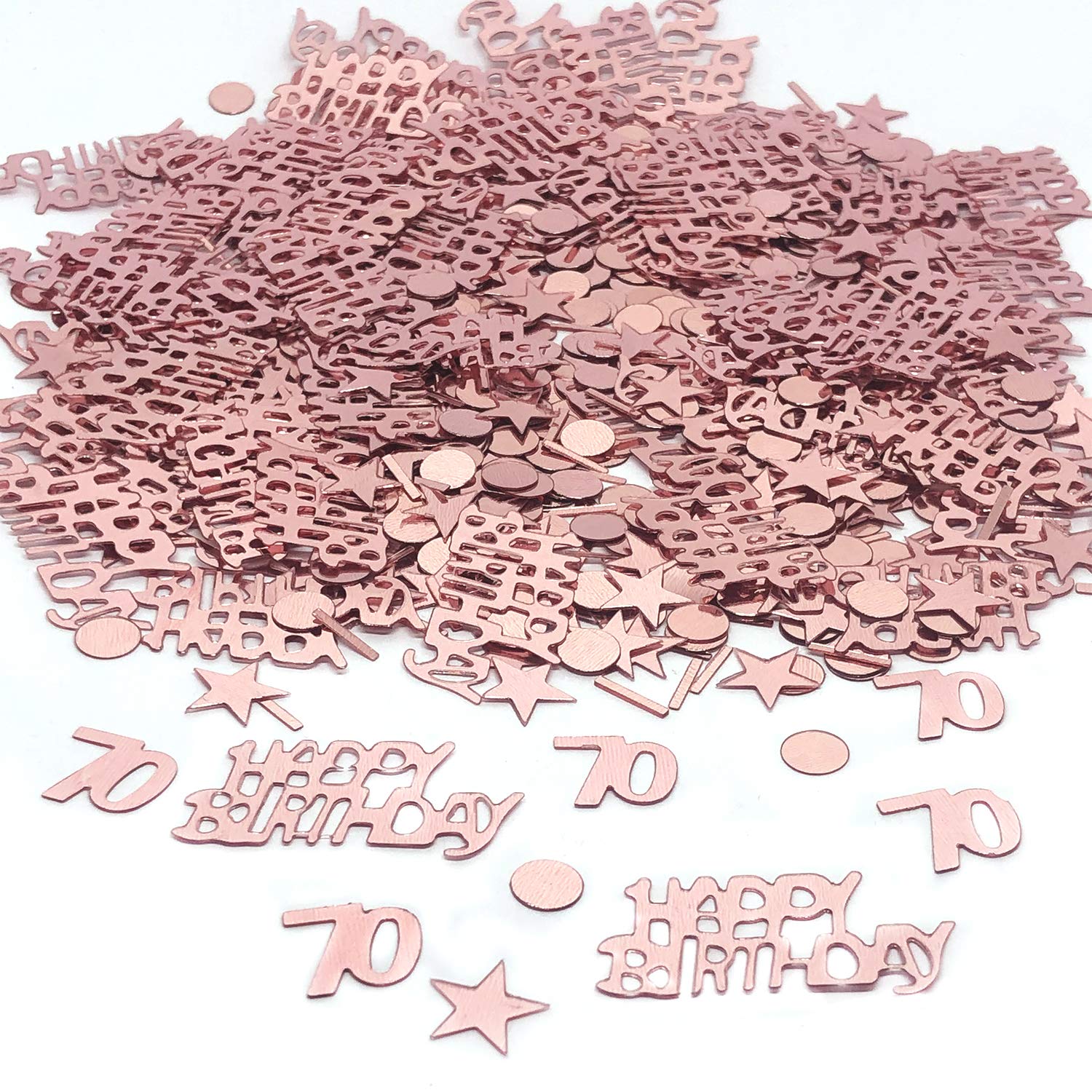 YouU Happy Birthday Party Table Confetti - Twinkle Stars Foil Metallic Sequins Confetti Birthday Party and Special Events Table Scatters Decorations Confetti Decorations, 35g/700pcs（Rose Gold） (70)