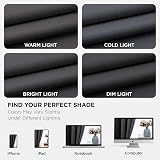 Joydeco Blackout Curtains 96 Inch Two Panels Thermal Insulated Dark Grey view 8