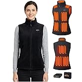 Topdot Fleece Women's Heated Vest with Battery Pack 16000mAh 7.4V, Heated Vest for Women with10-Heated Zones for Outdoor Work