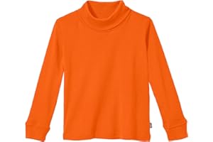 CITY THREADS Made in USA Turtleneck 100% Cotton for Boys and Girls in Basic Colors for Kids School Base Layering