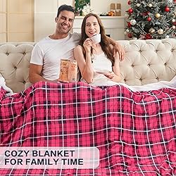 Inhand Pink Sherpa Throw Blanket Reversible Cozy