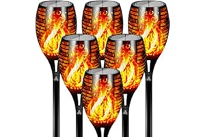 Otdair 96 LED Solar Lights Outdoor Upgraded 6 Pack for Path Yard Garden