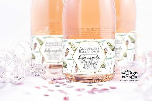 mini champagne bottles baby shower favors