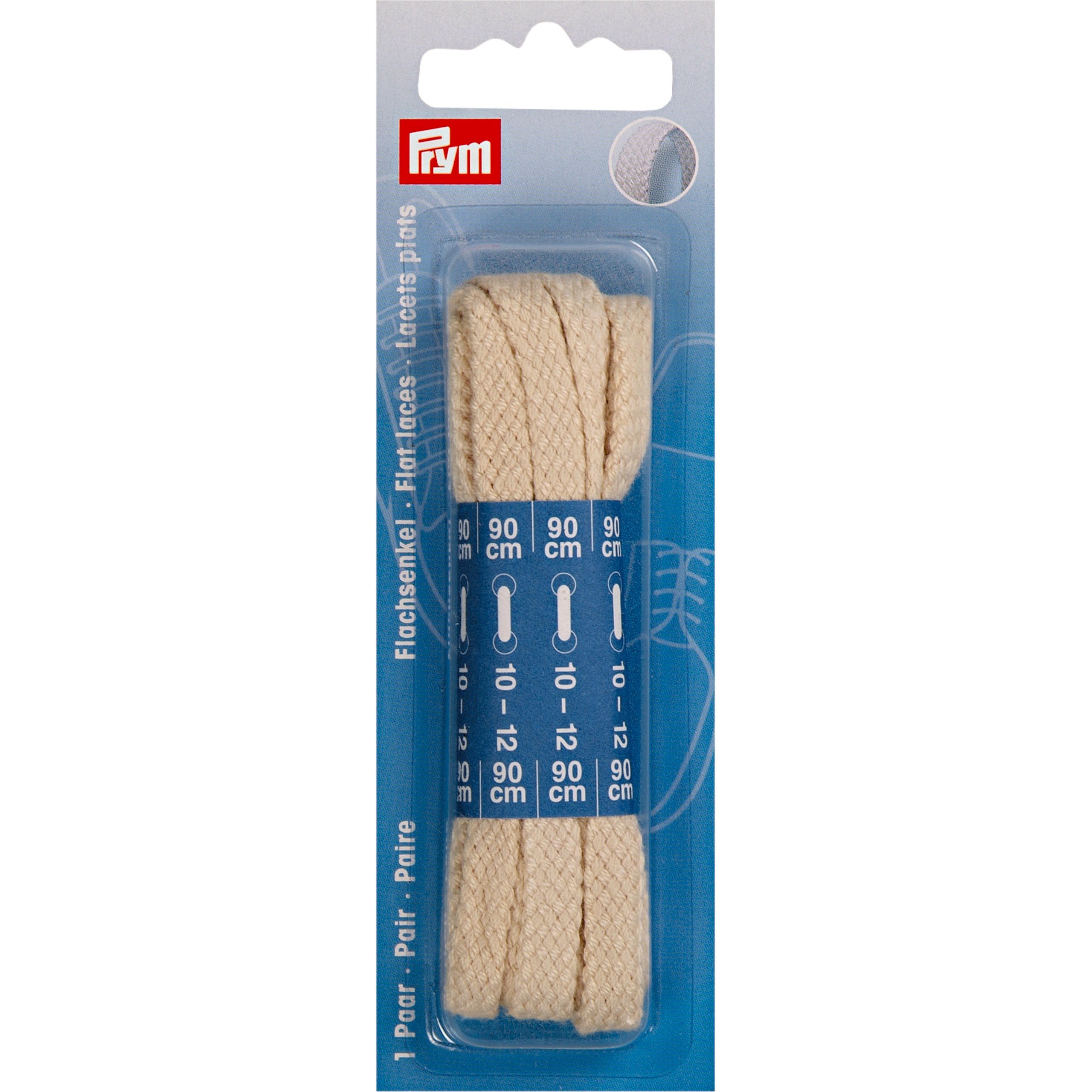 Prym Flat Laces, Beige, One Size