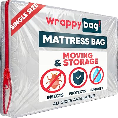 Wrappybag Protective Mattress Case Single Size 38x80 Waterproof Air-Tight