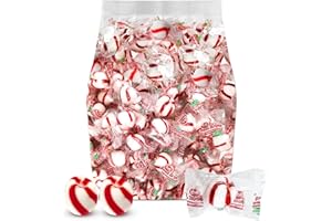 GEEOOLLAH Soft Peppermint Balls, 2lb Bulk Individually Wrapped Mints, BobsFamous Refreshing Candy Puffs for Parties and Events