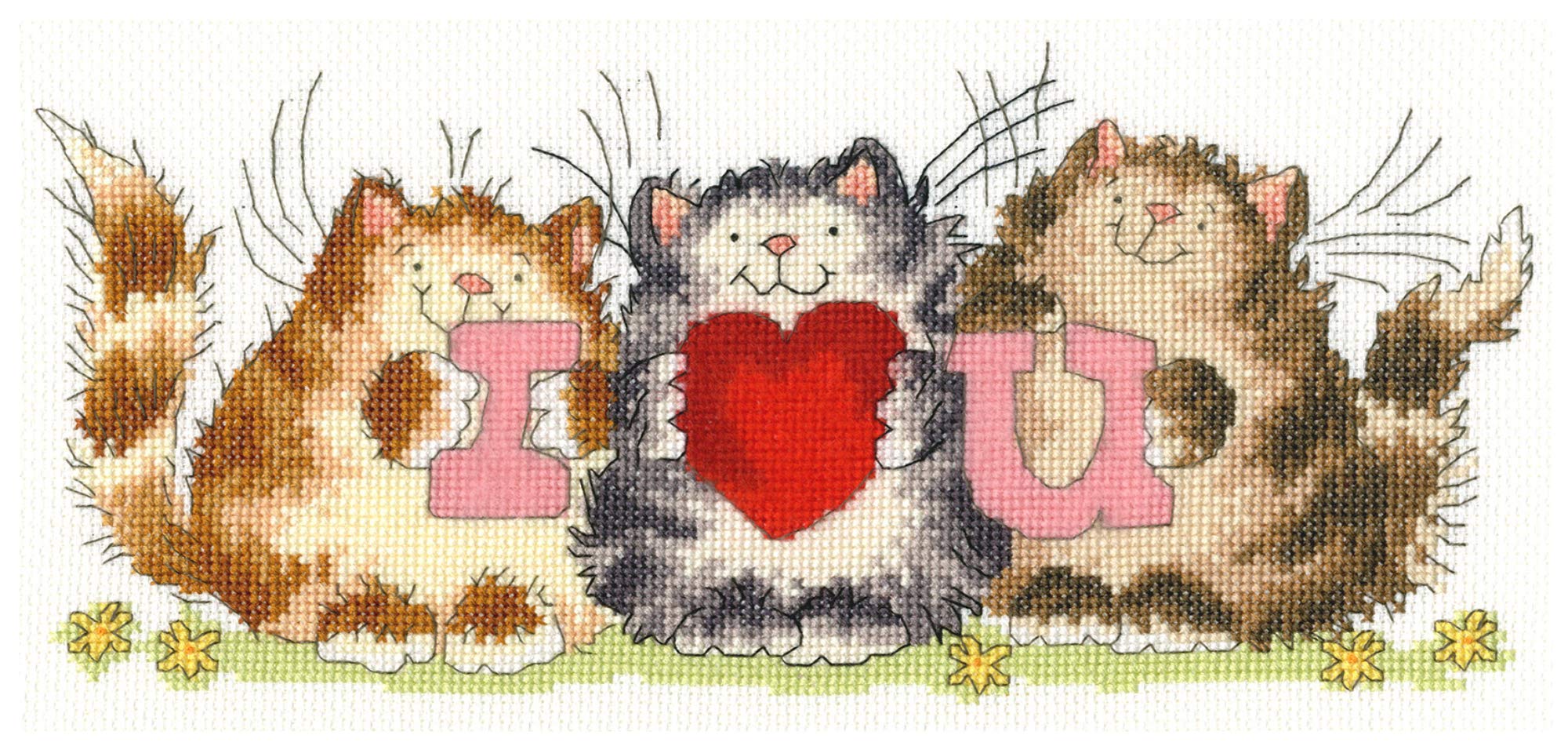 Bothy Threads I Love You Counted Cross Stitch Kit 28x13cm XMS25