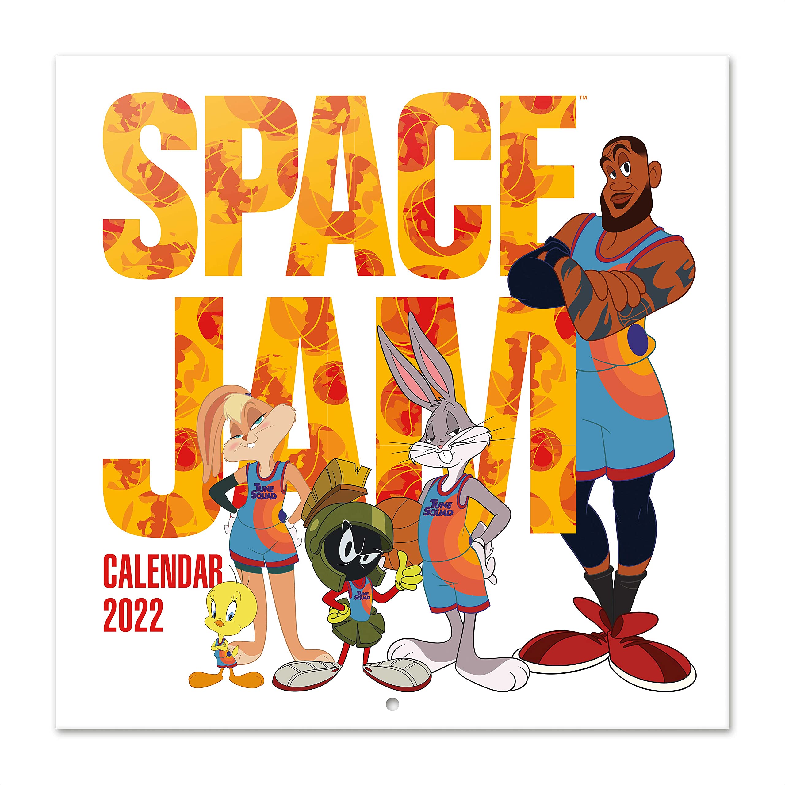 Official Space Jam 2022 Wall Calendar, 2022 Calendar, 12" x 12" Square Wall Calendar 2022 (Free Poster Included), Family Calendar 2022, Kids Calendar 2022, Lebron James Calendar - Secret Santa Gift
