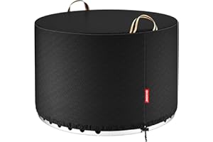 QH.HOME Fire Pit Cover Round for Solo Stove Yukon 27"-29", Waterproof Smokeless Fire Pit Cover, 600D Strong Tear Resistant, Fits for Gas/Table/Bowl Fire pits - 30" D X 18" H