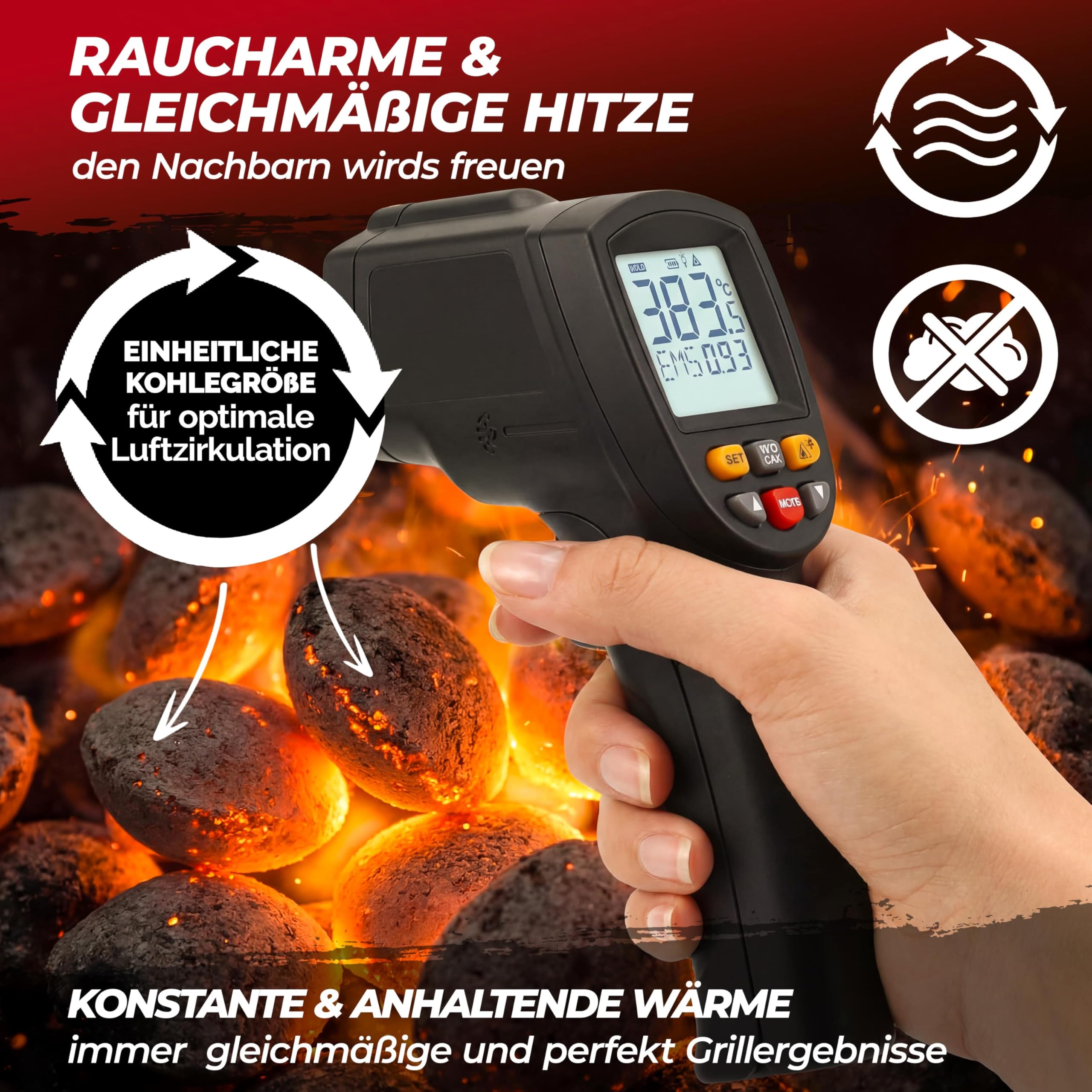 Deuba® 27 kg Grillbriketts 9 x 3 kg Holzkohle Grillkohle Holzkohlebriketts Holzkohlegrill Grill Brikett Kohle 7