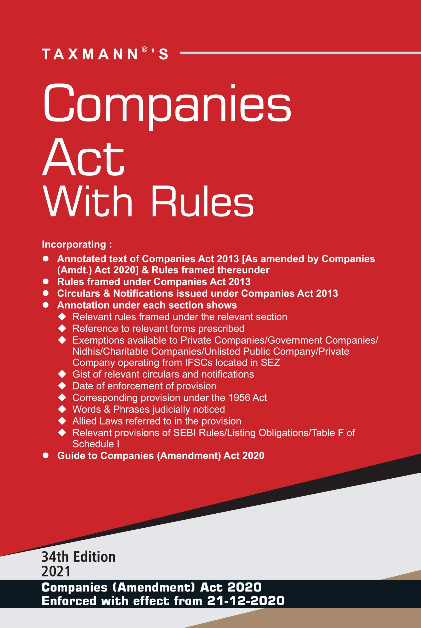 Taxmann’s Companies Act with Rules Most Authentic & Comprehensive Book
