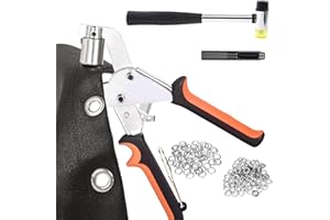 LAIWOO Grommet Tool Kit, Stainless Steels Grommet Kit with 500pcs Grommets, Manual Grommet Tool for Clothes, Shoes and Bags