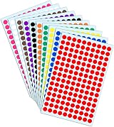 TownStix 3000 Pack 10mm Coloured Dot Stickers 10 Colours 150 per Sheet view 1