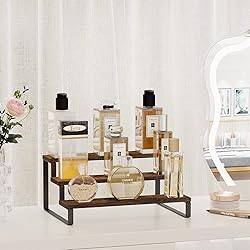 YINMIT Wooden Display Riser Stand, Tiered Perfume