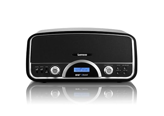 title=Lenco DR-05 BT Retro DAB con Radio Digitale, Bluetooth, USB Compressore, RDS, 30