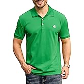 Arvilhill Men's St Patrick's Polo Shirt Irish Embroidered Golf Shirts (S-3XL)