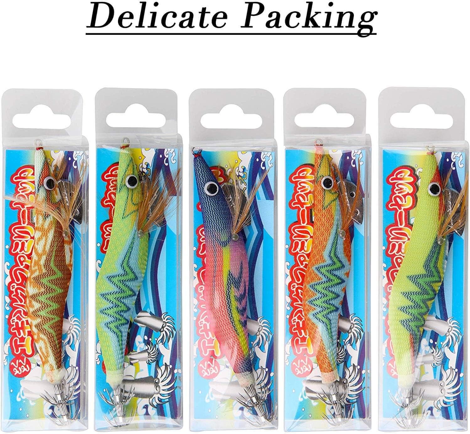Luminous Fishing Lures Squid Jig Hooks - Hard Fish Baits Shrimp Lure Fake Prawn Glow Bait Octopus Cuttlefish Sea Fishing Lures - Image 5