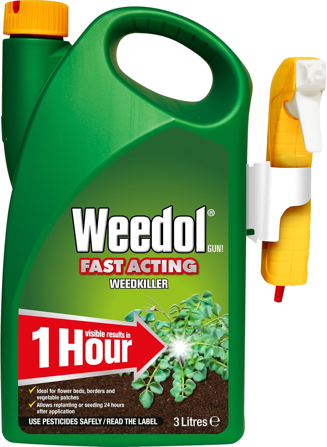 Weedol 019423 Fast Acting Weedkiller, Ready to Use, Manual Spray 3 Litre, Clear