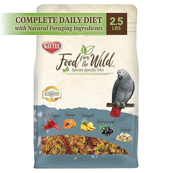 KAYTEE FOOD FROM THE WILD NATURAL PET PARROT FOOD, 2.5 POUND