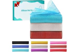 Ufacai 3 Pieces African Net Sponge, African Exfoliating Net,African Net Sponge Authentic,exfoliating Body Scrubber,African Bath Sponge