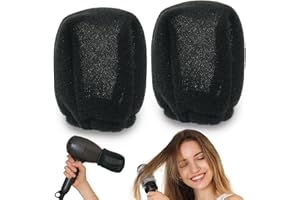 TEAROM 2Pcs Travel Hair Diffuser for Hair Dryer - Compact and Portable (5.12x3.15) Travel Hair Dryer Diffuser Sock‌ Made of Soft, Heat-Resistant and Flexible Foam, Tear-Resistant and Reusable