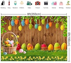 8X6ft Easter Photography Background Colorful Eggs