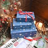 Topeedy Blue Star Pattern Wrapping Paper Roll 43cm x 15m Kraft Gift Wrap view 4