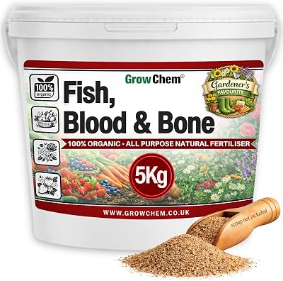 Grow Chem Fish Blood & Bone Fertiliser 5KG Bucket Multi-Purpose