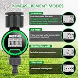 Restmo Water Flow Meter 360° Rotatable LCD Gallon/Liter Measurement view 4