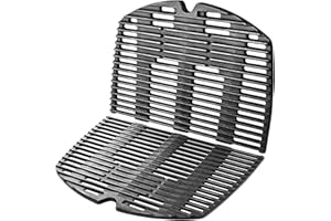 GGC 7646 7584 Grill Grates for Weber Q3200 Q320 Q300 Q3000 Q3100 Gas Grills, 17.8" x 25" Cast Iron Cooking Grates for Weber 586002 57060001 404341 Grill, 2PCS Replacement Accessories for Webber Baby Q