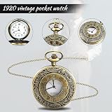 Okabay 1920s Gatsby Men Costume Kit 11Pcs: Waistcoat, Hat, Bow Tie, Pocket Watch view 5