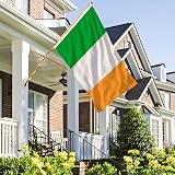 AhfuLife Irish Flag 5ft x 3ft Double Sided with Brass Eyelets Outdoor Flag view 4