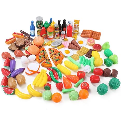 plastic food sets for play